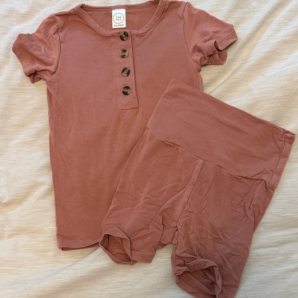 Lou & Lou Blakely color shortie set size 12-24 months